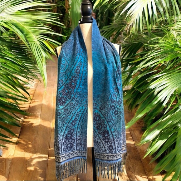 V. FRASS Cashmink Paisley Scarf - Made in Germany - Picture 1 of 10